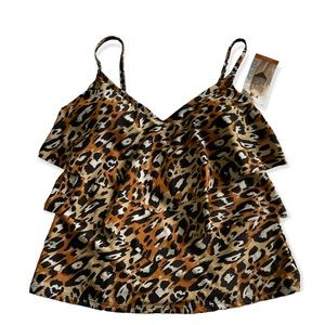 INTO THE BLEU Leopard Swim Top